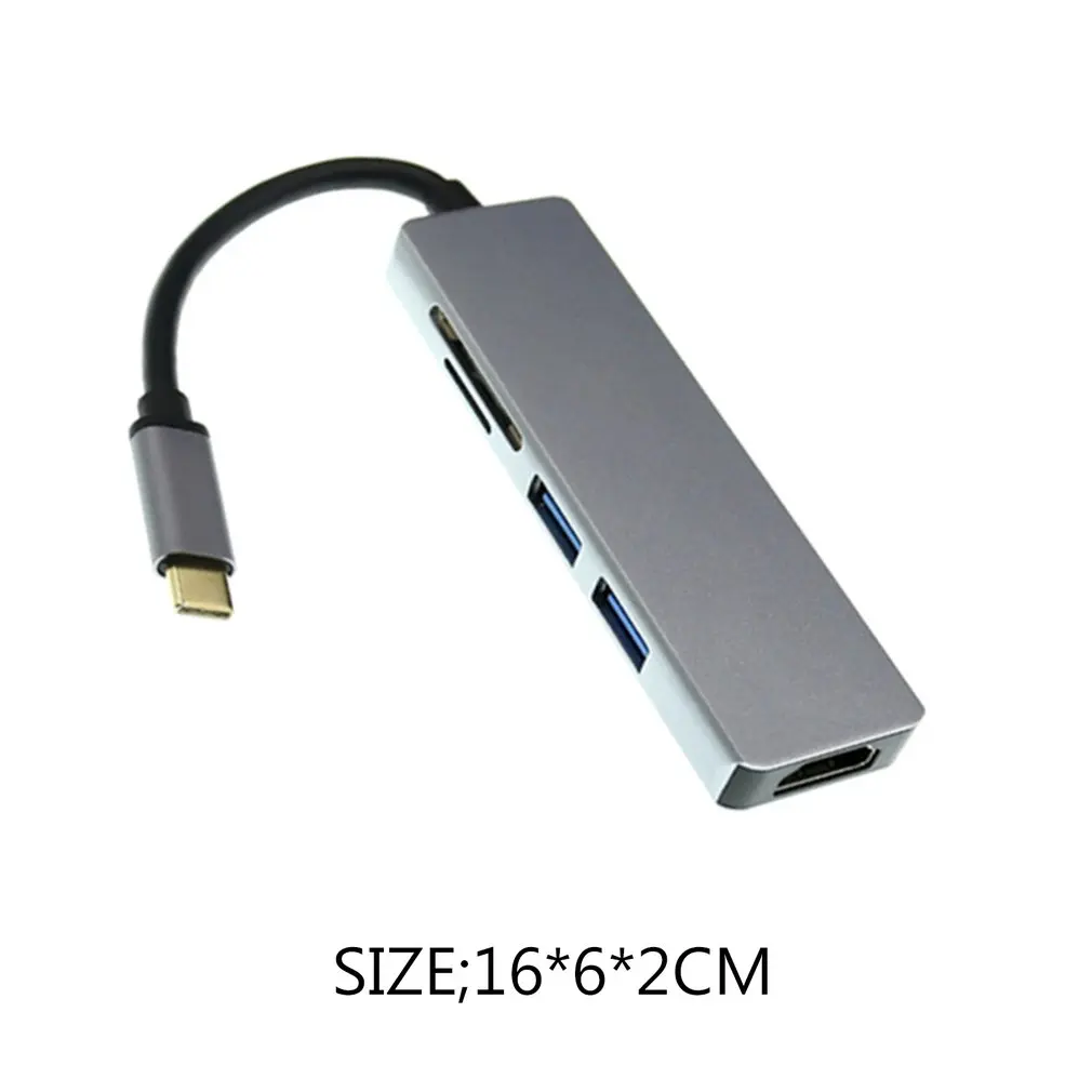 Thunderbolt 3 hub usbc док-станция usb type C к HDMI USB3.0 кабель TF sd-карта 5в1 адаптер разветвитель для Macbook Pro Dell XPS 13