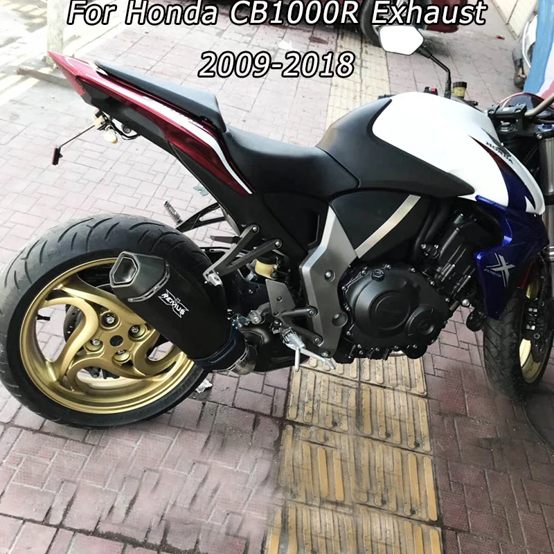

Slip On For Honda Cb1000r Exhaust Motorcycle Modified Carbon Tail Muffler with CB 1000r Middle Link Pipe Adapter Connector