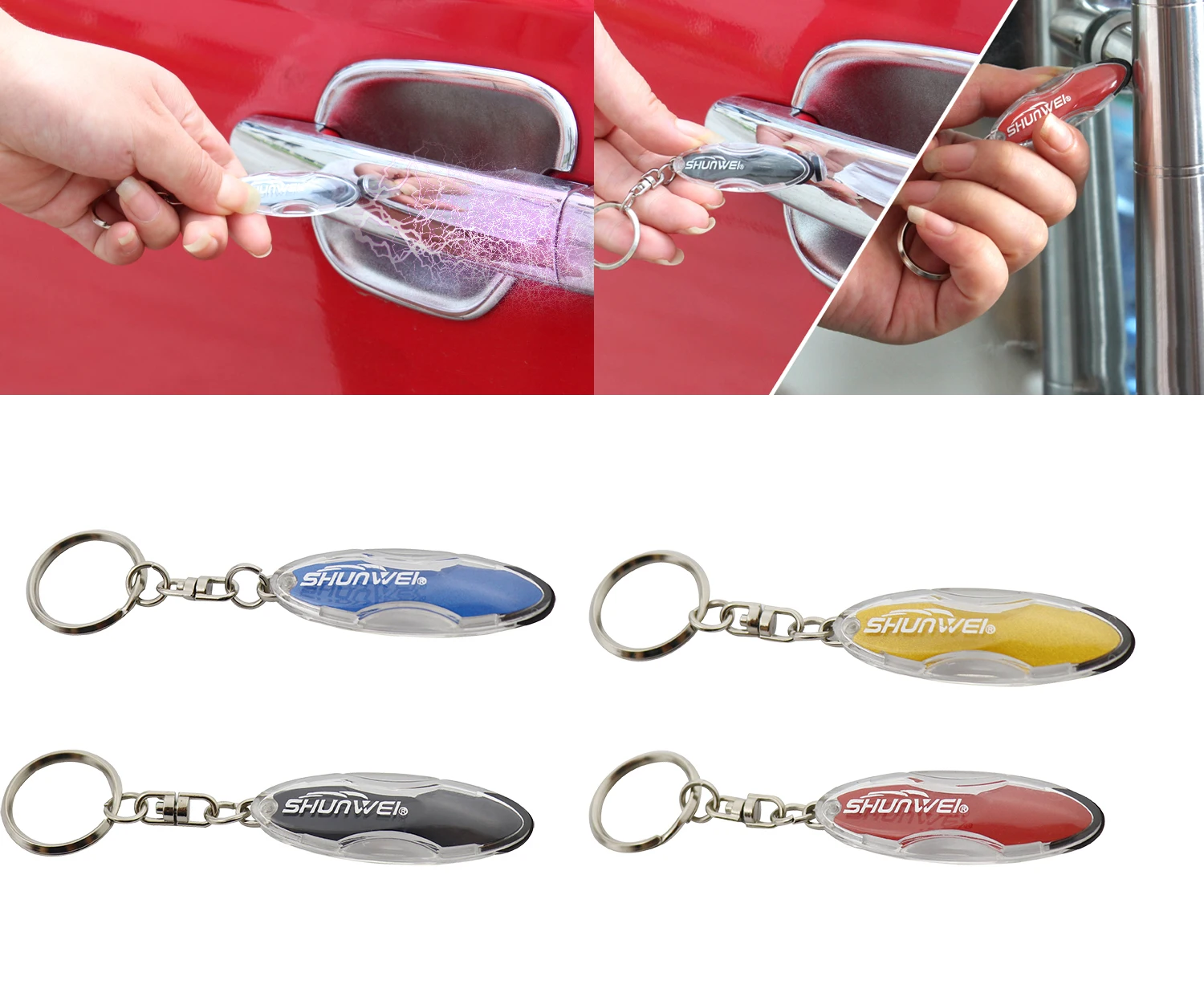 

portable Car Interior Accessories High Voltage car human body Anti-Static Static Eliminator Discharger Pendant Keychains Keyring