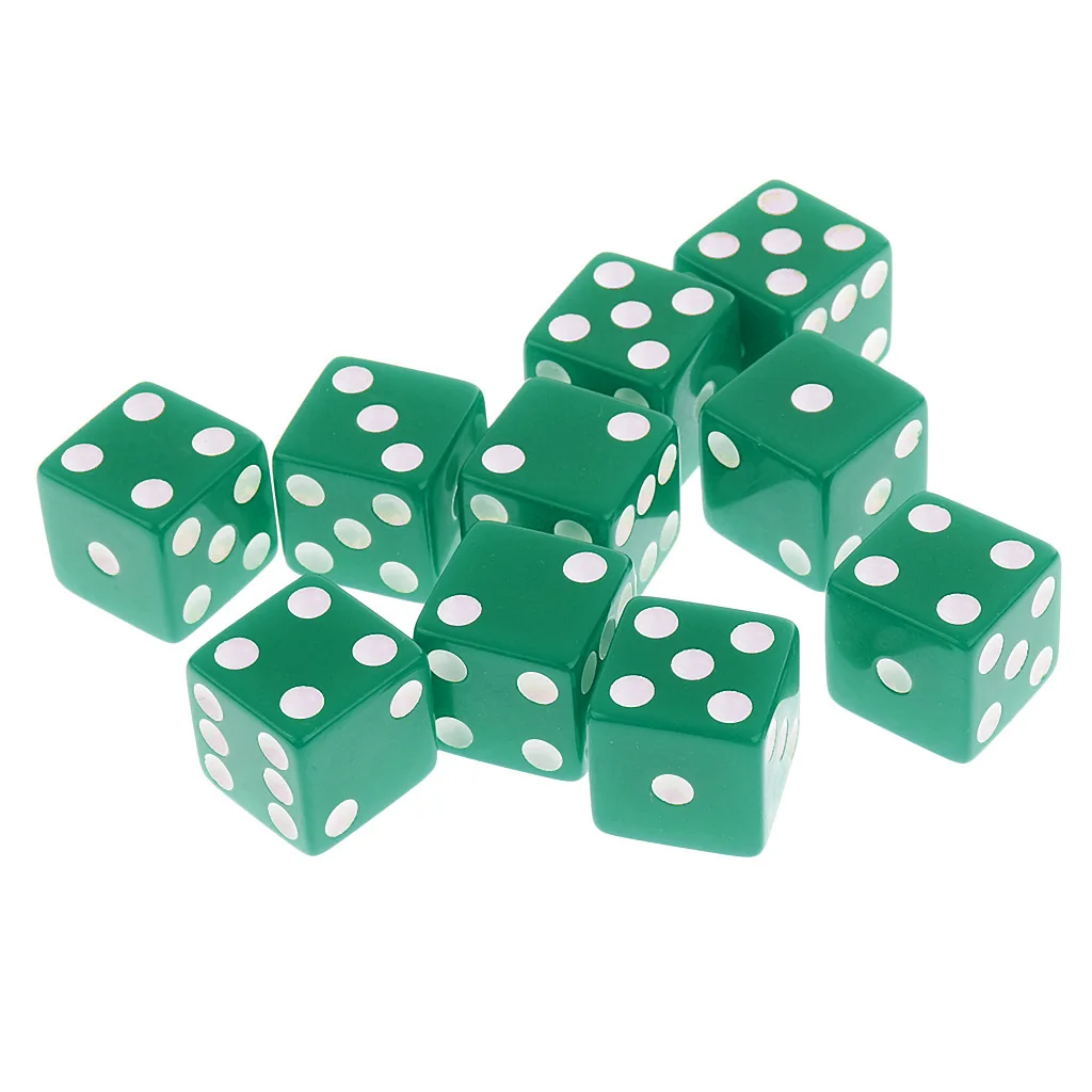 Set/10pcs Six Sided D6 Digital Dice Party Gaming Dice D&D RPG Board Game Parties Board Game Dices Polyhedral Dices