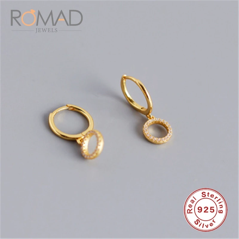 Silver Romad Новая мода S925 Серебряные серьги INS круглые серьги-кольца ювелирные изделия серьги с кисточками для женщин Подарки - Окраска металла: Silver