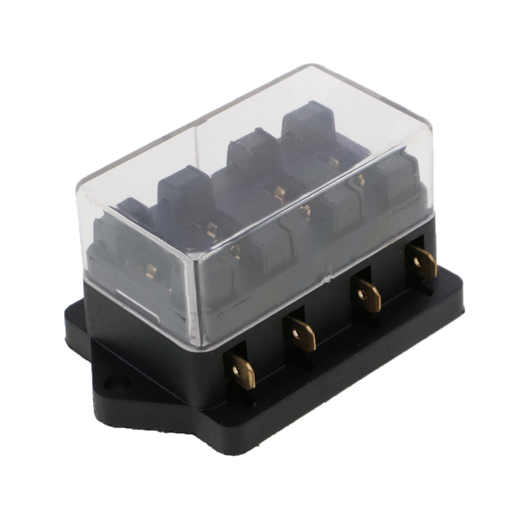 DC 12V 24V 32V Circuit ATC, ATO Blade Fuse Box Block Fuse Holder 4-Way