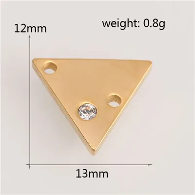 AC18255gold Шарм Простой Золотой/Серебряный нержавеющая сталь сердце якорь тег для браслетов и ожерелья женщин мужчин для изготовления ювелирных украшений - Окраска металла: AC18255gold