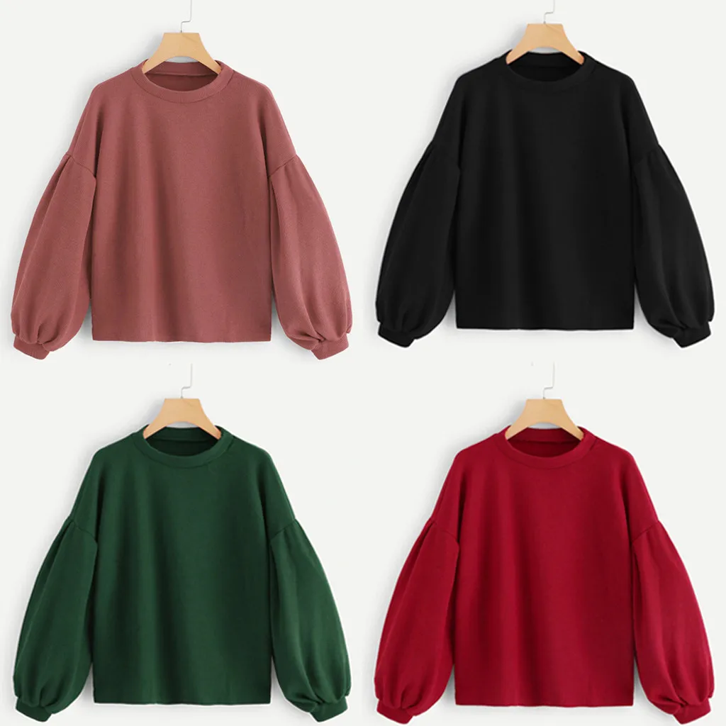 

JAYCOSIN Autumn Winter Women's Hoodies Loose Long-sleeved Hooded Tops Korean Version Solid Sweatshirt Female 2019 19July29