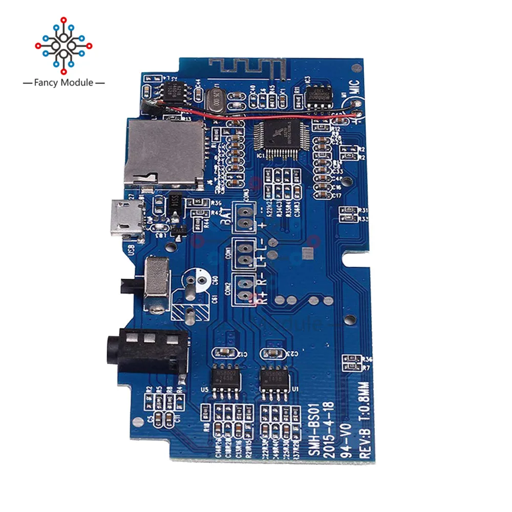 Bluetooth MP3 декодер плата беспроводной аудио приемник декодирование плеер модуль Поддержка FM радио AUX TF карта u-диск Micro USB