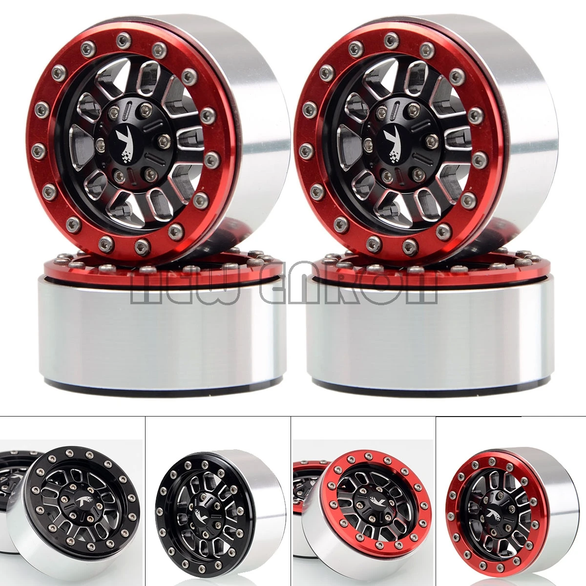 

NEW ENRON 1.9" 4PCS Aluminum Beadlock Wheel Rims FIT For RC 1/10 AXIAL TRX-4 TF2 CC01 MST JIMNY 90046 90047