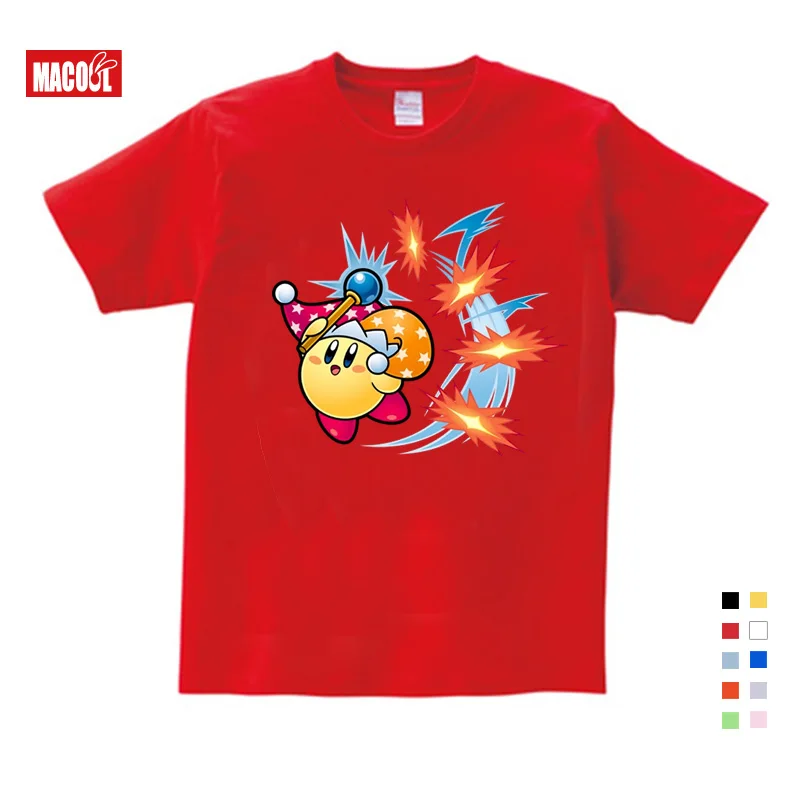 Милые толстовки с капюшоном для девочек с изображением Кирби; Детские свитшоты с героями игр; Детские Зимние Топы с героями мультфильма «Кирби»; одежда с капюшоном; свитшоты - Цвет: Kids T-shirt