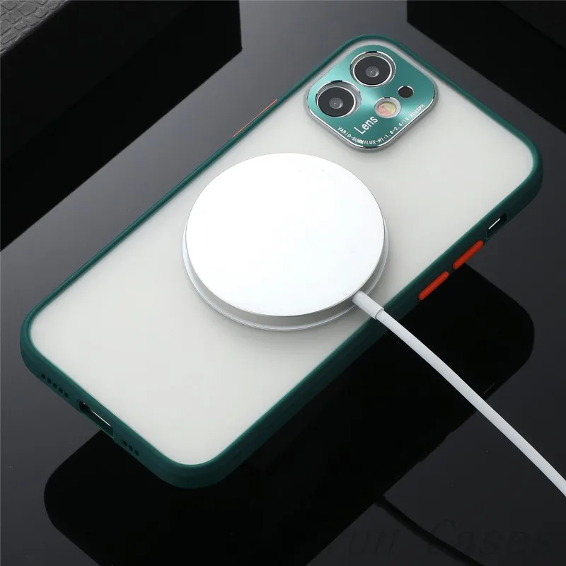Металлический защитный Магнитный чехол для телефона Magsafe iphone 8 Plus X XR XS Max 11 Pro 12 Mini