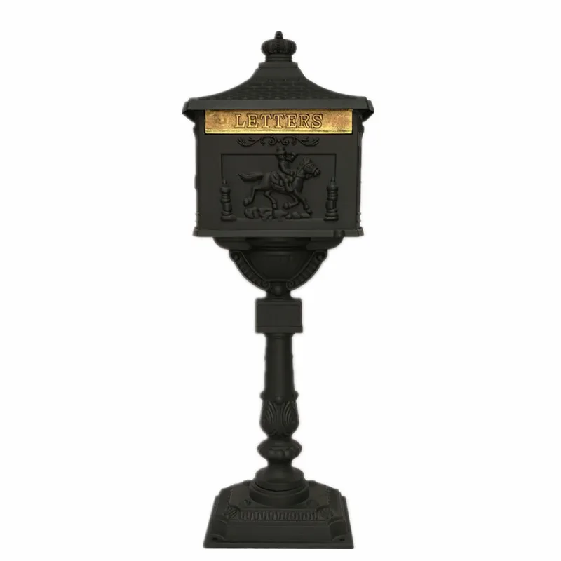 

Handcraft Wood Outdoor Mailbox Gardening Vertical Villa Letter Box Aluminum Outdoor Community Mailbox home decoration
