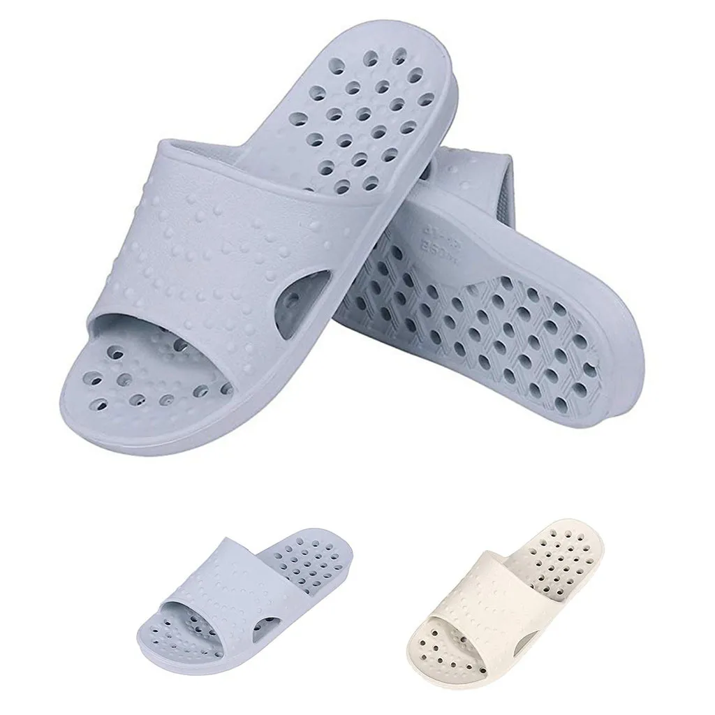 

Men Slippers Shoes Flip Flops Summer Mens Shower Sandals Quick Drying Bathroom Soft Sole House Slippers Outdoor Beach Shoes
