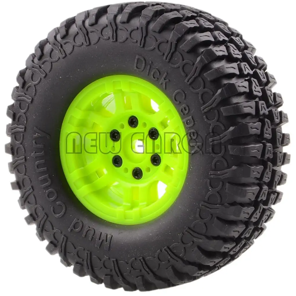 NEW ENRON 4P 1.9"Beadlock Wheels Rims 100MM Dick Cepek Mud Country Tires Tyre For 1:10 Rock Crawler Tamiya CC01 MST jimny