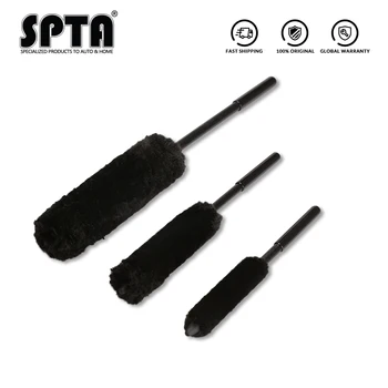 

SPTA 48/34/31 Cm Wheel Cleaning Brush High Quality Black Wool Cleaning Brush Auto Cleaning Tools Soft Car Wheel Scrub