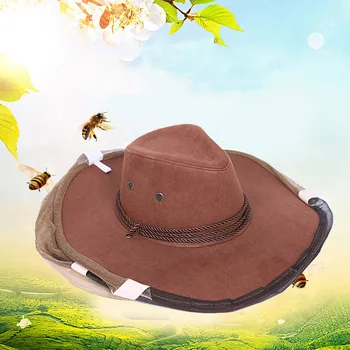 

Anti Bee Face Mask jean fabric nylon net yarn Beekeeping Hat Protector Cap Beekeeper Fly Insect Net Cowboy comfortable design