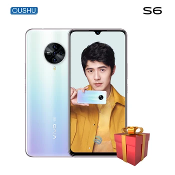 Перейти на Алиэкспресс и купить Оригинальный двойной режим 5G vivo S6 Exynos 980 Celular 48MP Quad задняя камера 4500mAh Большая батарея 6,44 ''водослива экран мобильный телефон