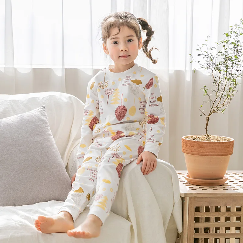 

Children Thermal Underwear Set Pure Cotton Thermal Underwear Comfortable Breathable Not Balling up Does Not Fade Shrink Resistan