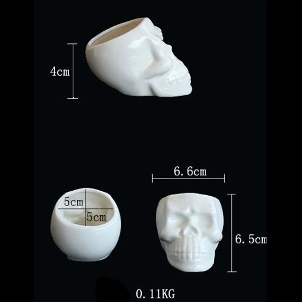 Искусственный череп голова керамическая плантатор ужасные украшения Хэллоуин Декор