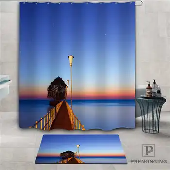

Custom beautiful-night (1) Waterproof Shower Curtain Doormat Home Bath Bathroom Polyester Fabric Multi Sizes#2019-1-05-50