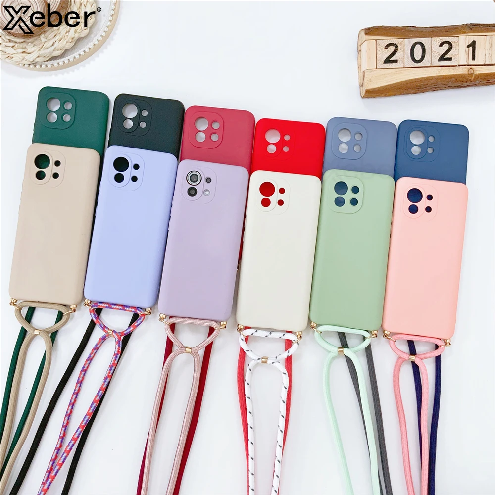 Cuero cordón líquida suave funda de silicona Teléfono para Xiaomi Redmi Note 10 9 9S Pro Max 7 8 8T 6A 7A 8A K30 K20 6 5 Plus