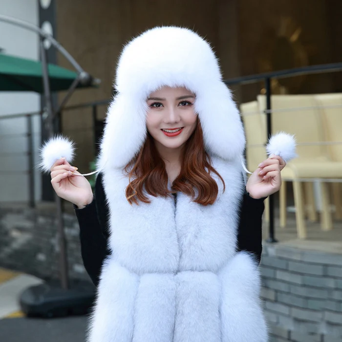 Зимняя теплая шапка из искусственного меха корейская модная шапка женская Толстая Удобная Теплая Лыжная Шапка защита ушей MUG88