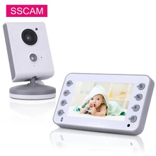 Цифровой беспроводной видеоняня монитор 4,3 дюйма Displa двухстороннее аудио разговора инфракрасное излучение с высоким разрешением wifi безопасности Детская камера