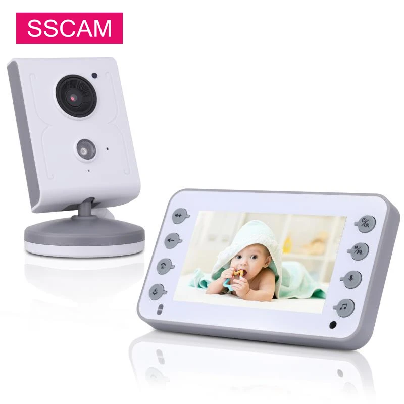 Monitor do Bebê de Vídeo Digital sem Fio Infravermelha de Alta Segurança do Bebê Polegada Displa Áudio Bidirecional Discussão Câmera Resolução Wifi 4.3
