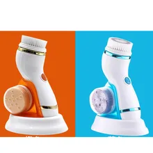 Электрический Чистка лица Уход за кожей лица щетка для мытья силиконовая лицевая очищающий валик массаж латексная маска головы Массажная головка для нежной глубокой чистки щетки