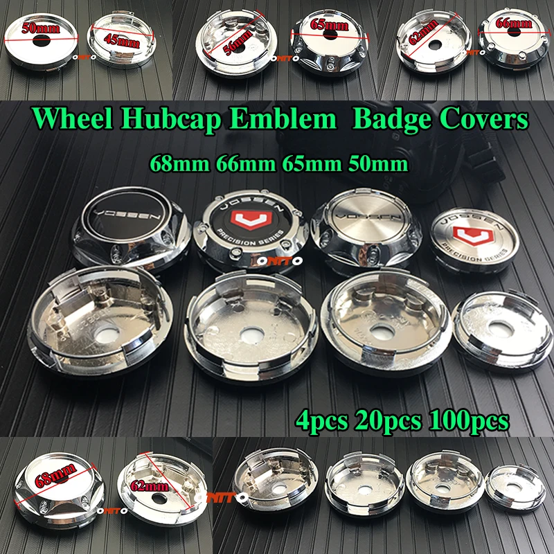 

HOT 50mm 65mm 66mm 68mm Vossen Logo Car Styling Wheel Center Cap Covers Wheel Hub Cap Auto Decoration PVC High Cap for bmw