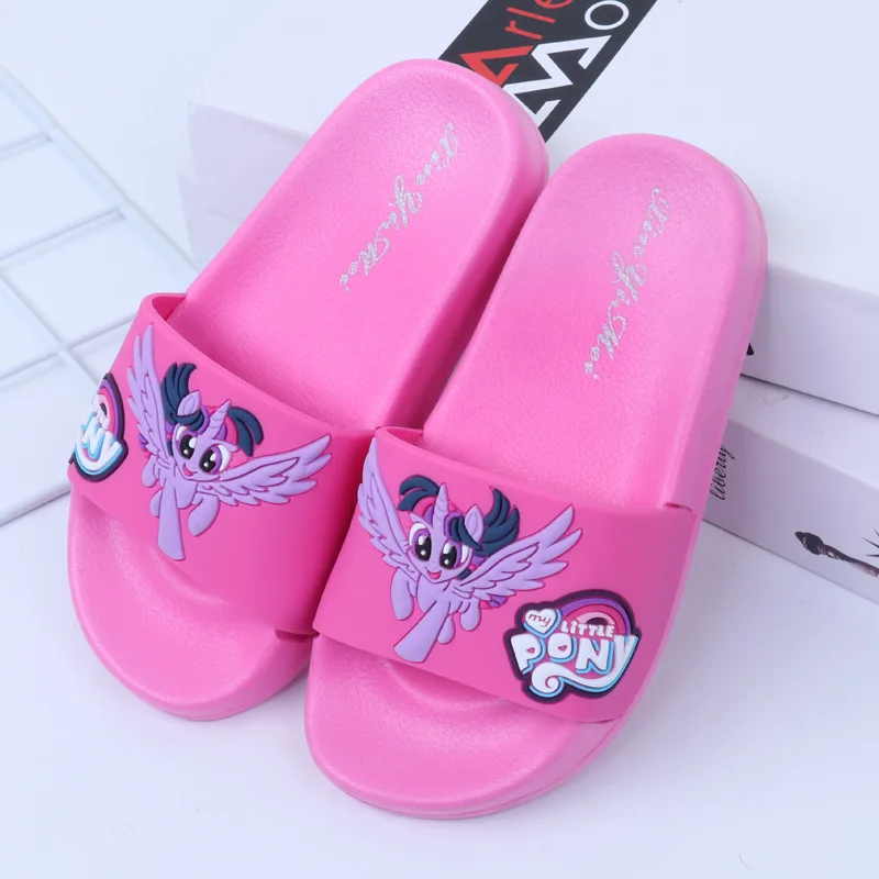 Тапочки с единорогом для мальчиков и девочек Радужная обувь сезон лето Детские