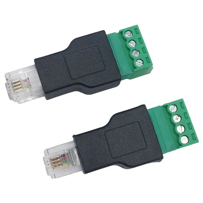 RJ11 К Винтовые клеммы адаптер мужчина к 4 Pin разъем сплиттер Защитная