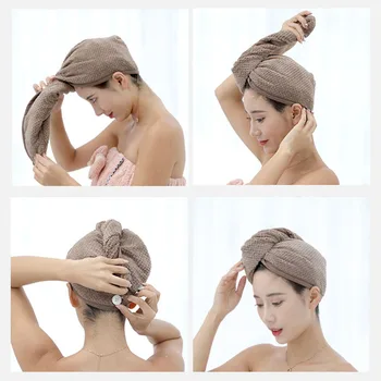 

serviette Bathroom Absorbent Quick-drying Thicker microfiber Bath Towel Hair Dry Cap Salon Towel drying hair towel hand towel