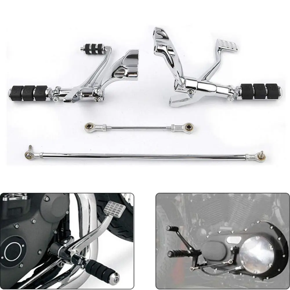 Двигатель хром вперед управления колышки рычаги Lin для Harley Sportster XL883 1200 1991-2003