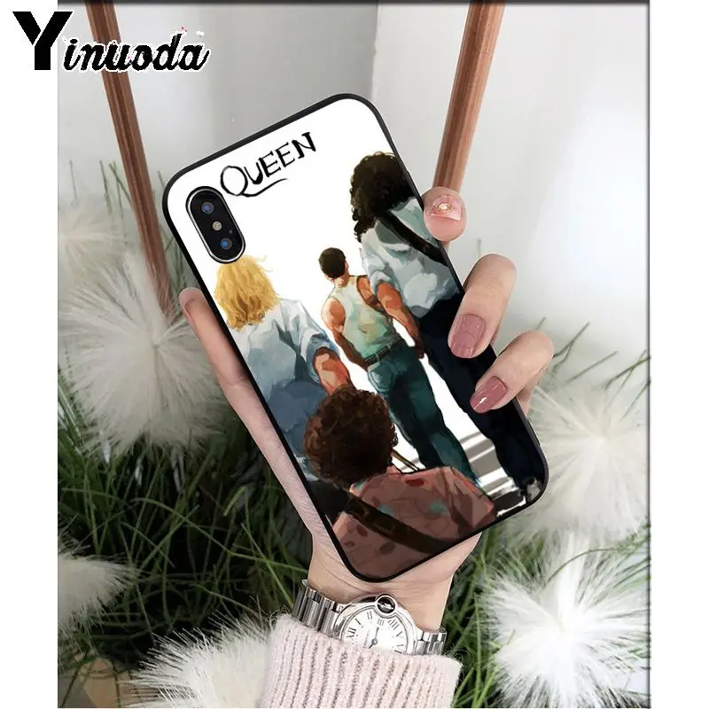 Yinuoda Фредди Меркури Queen Band TPU Мягкий силиконовый чехол для телефона iPhone X XS MAX 6 6S 7 7plus 8 8Plus 5 5S XR