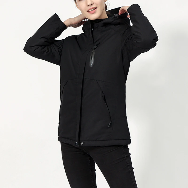 

USB Electric Heated Mens Womens Coat Jacket Hooded Heating Vest Winter Thermal