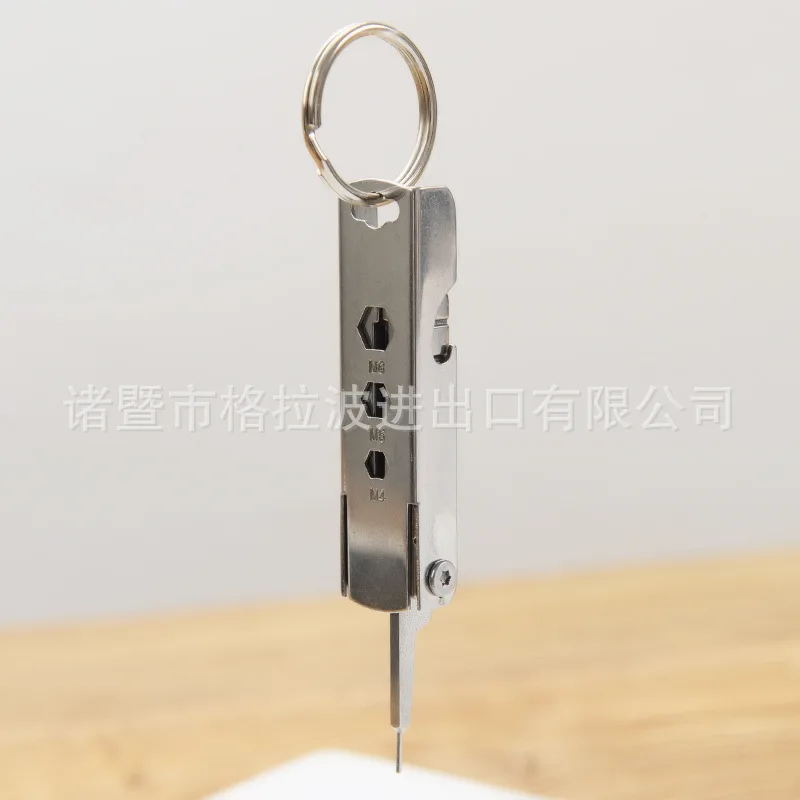 Camping Outdoor Portable Mini Folding Multi Function nail clippers keyring Knife Screwdriver Pocket Tool Set fashion Keychain