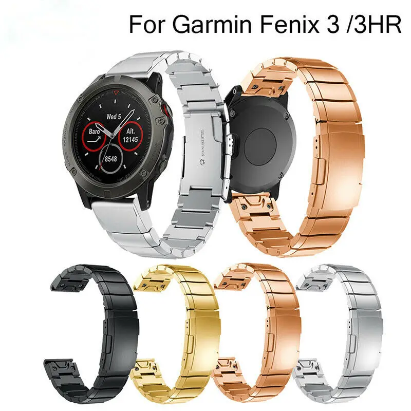 20 мм 22 мм 26 мм ремешок для Garmin Forerunner Fenix 5 5X 5S Plus сменный ремешок из нержавеющей стали
