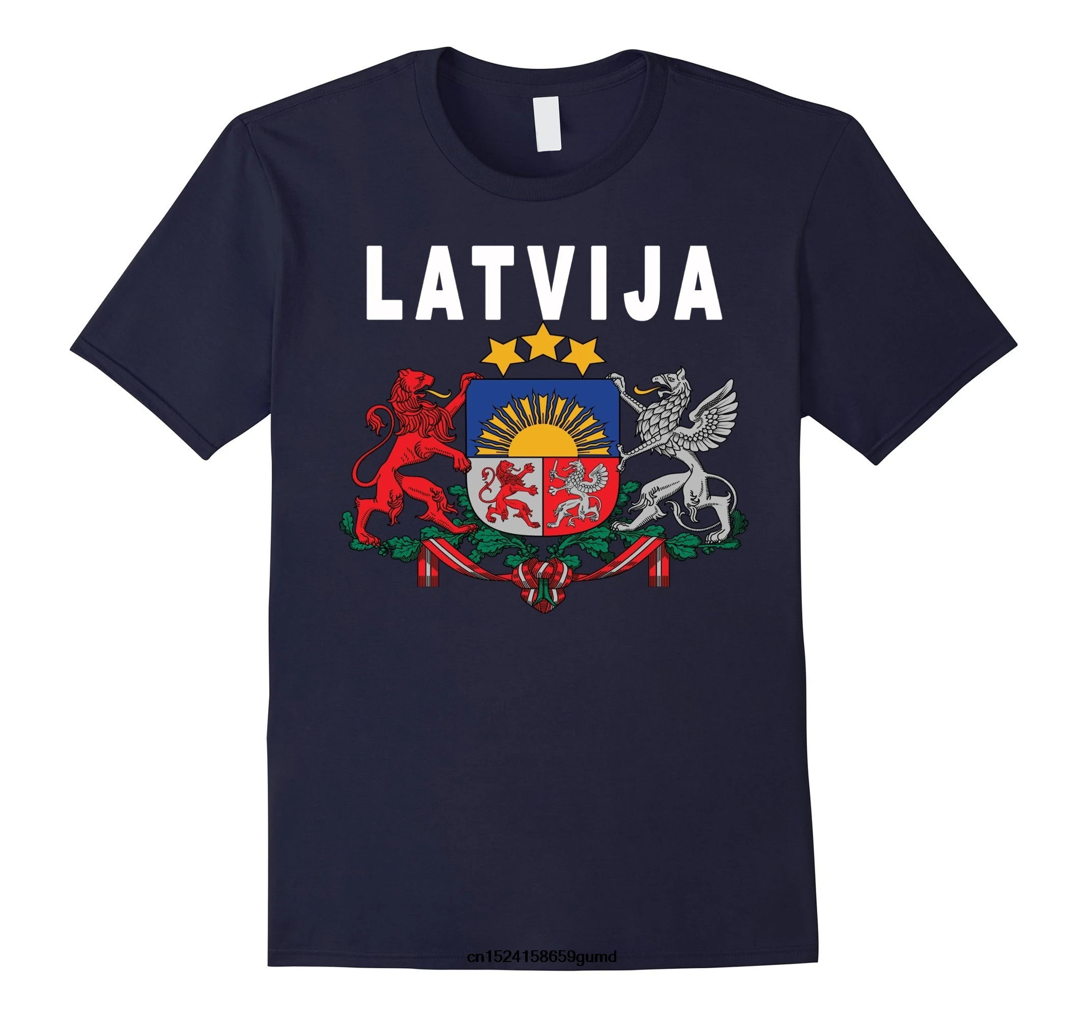 

Funny Men t shirt Women novelty tshirt Latvian Language National - Coat of Arms for Latvia T-Shirt