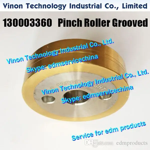 

130003360 edm Right Pinch Roller Grooved (2-Groove) C408 Ø50xØ12x14t for ROBOFIL 290,300,310,500,510,690 130.003.360 Upper Rolle