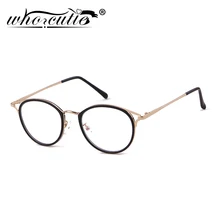 WHO CUTIE, анти-синий светильник, блокирующие прозрачные очки для женщин, круглая оправа, оптические линзы, защита от излучения, очки для компьютера S143