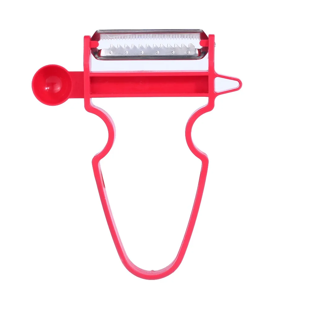 1/3pcs Vegetable Cutter Fruit Peeler Slicer Shredder Potato Julienne Peeler Stainless Steel Multi Peel Fruit Vegetable Tools - Цвет: Red