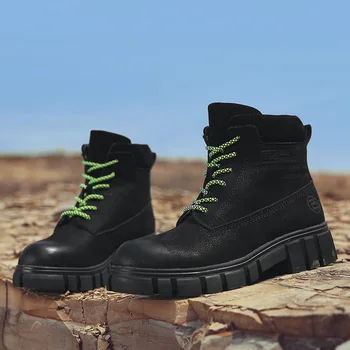 

ботинки женски Fashion Winter Motorcycle Boots Shoes Round PU Shoes Flat Ankle Boots Lace-Up Travel Casual Shoes Boots For Women