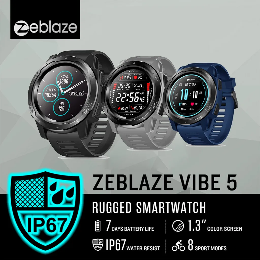 

Zeblaze Vibe 5 Heart Rate Blood Pressure Sleep Monitoring Smart Watch Sports