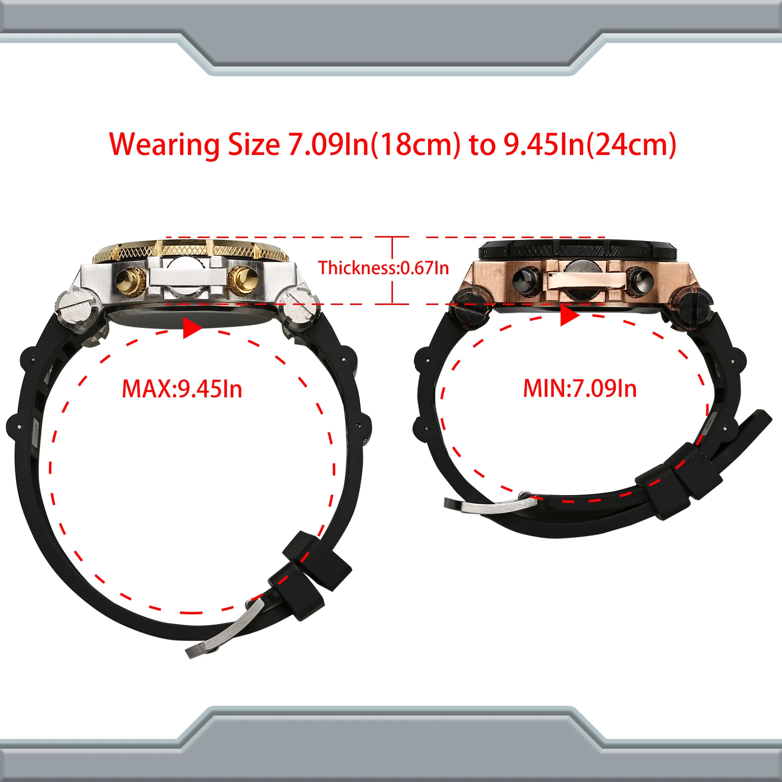 LOQNCE S8022 New Men's Watch Quartz Electronic Dual Movement Alarm Clock Calendar Week Multifunctional Men's Waterproof Watches