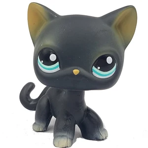 pet shop lps лпс пет шоп игрушки кошка немного короткие волосы стоял серый#5#391 черный#336 старые оригинальные игрушки котенок детей Рождество подарок коллекция - Цвет: 994