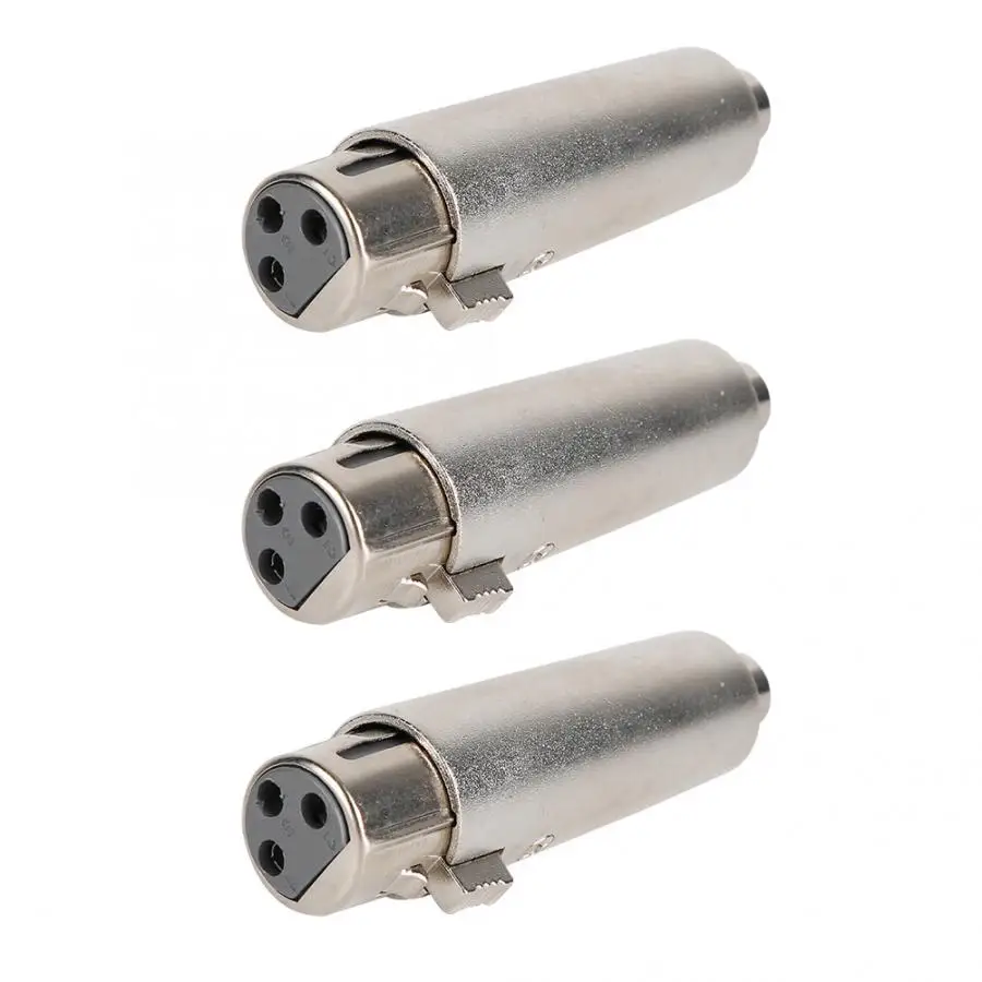 Разъем для наушников 3 шт. RCA Женский на 3-Pins XLR гнездовой разъем аудио разъем конверсионный адаптер цинковый металлический динамик терминал