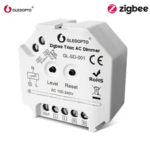 

GLEDOPTO Zigbee Smart AC Traic Dimmer Switch Module 2.4G RF Wireless Remote Control Switch Relay Compatible Echo Smartthings Hub