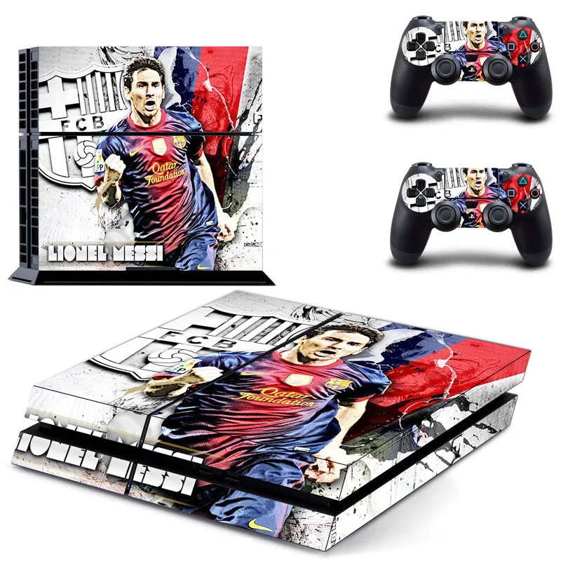 Lionel Messi PS 4 стикер s PS4 Виниловая наклейка для кожи Play station 4 Pegatinas Adesivo для консоли playstation 4 и 2 контроллера - Цвет: GCTM0324