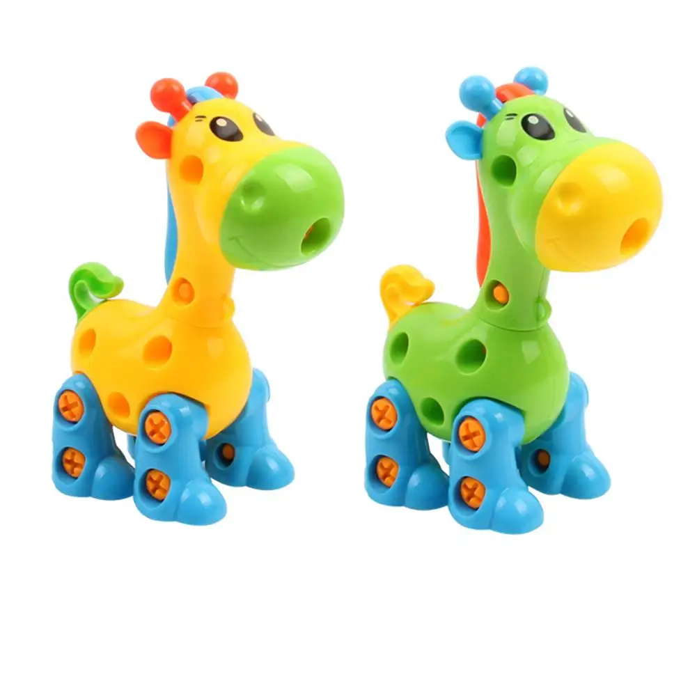 Giraffe Kuulee съемные и сборные животные DIY Сборные игрушки для младенцев раннее образование интеллектуальные игрушки мини-игрушки маленькая модель - Цвет: Giraffe