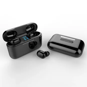 

Bluetooth 5.0 Earbuds TWS Digital Display Binaural In-ear Sports W/ Ear Cap