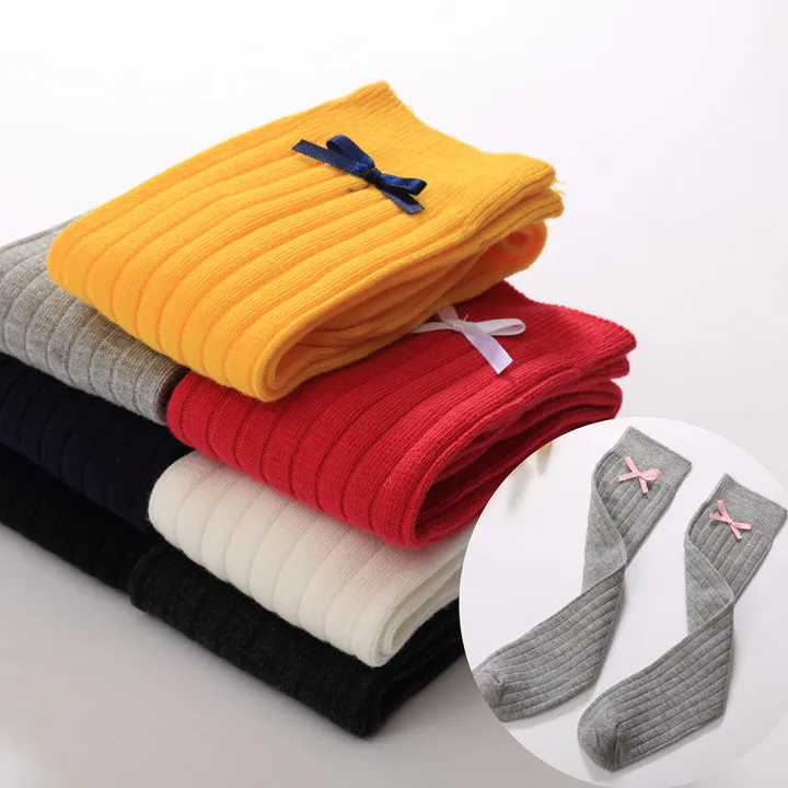 

Cotton CHILDREN'S Socks Spring And Autumn Double Needles Flat Sock Rootless High Hosiery Baby Socks Bunching Socks