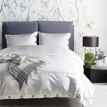 

Hotel White Luxury 100% Egyptian Cotton Bedding Sets Full Queen King Size Duvet Cover Bed/Flat Sheet Fitted Sheet Set Pil
